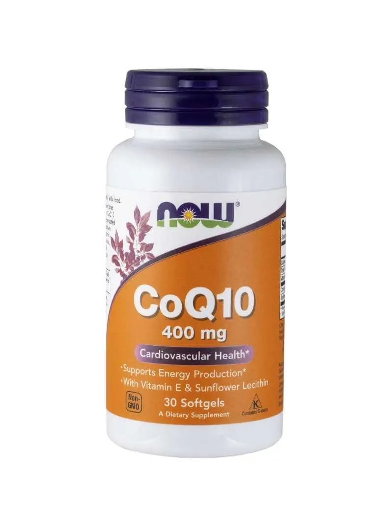 NOW FOODS CoQ10 s vitamínom E a slnečnicovým lecitínom 400 mg (kardiovaskulárne zdravie) 30 toboliek
