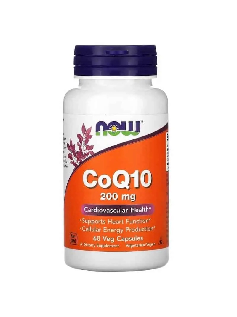 NOW FOODS CoQ10 200 mg (koenzým Q10, kardiovaskulárne zdravie) 60 vegetariánskych kapsúl