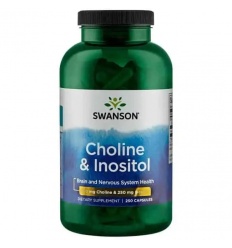 SWANSON Cholín a inozitol (cholín inozitol, podpora mozgu) 250 kapsúl