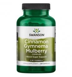 SWANSON Cinnamon Gymnema Mulberry Complex (obehový systém) 120 kapsúl