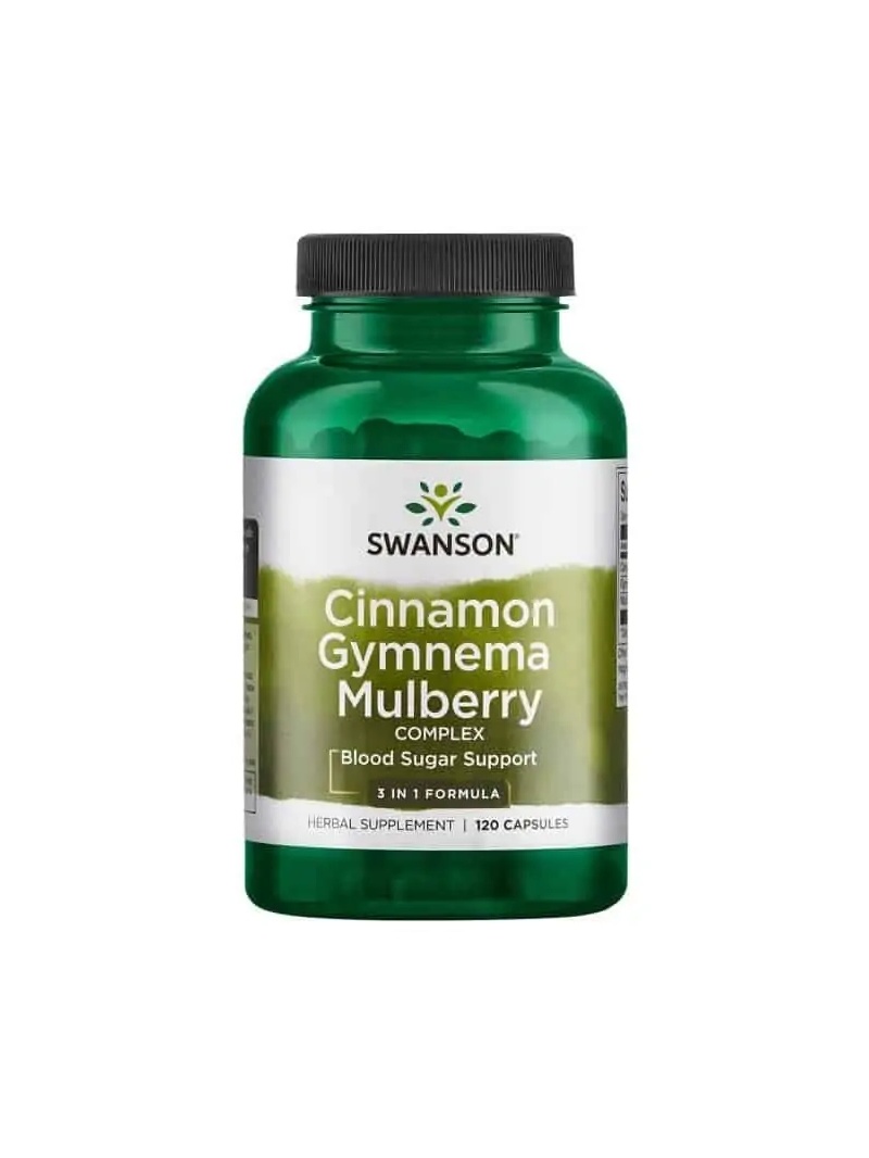 SWANSON Cinnamon Gymnema Mulberry Complex (obehový systém) 120 kapsúl
