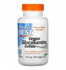 Lekársky najlepší vegánsky glukosamín sulfát s GreenGrown 750 mg 180 vegetariánskych kapsúl