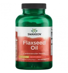 SWANSON Ľanový olej (omega-3, kardiovaskulárny) 100 toboliek