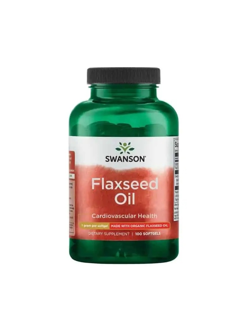 SWANSON Ľanový olej (omega-3, kardiovaskulárny) 100 toboliek