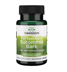 SWANSON Full Spectrum Eucommia Bark (podpora pečene a obličiek) 60 vegetariánskych kapsúl