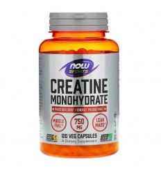 NOW SPORTS Kreatín Monohydrát 750 mg (Kreatín Monohydrát) 120 vegetariánskych kapsúl