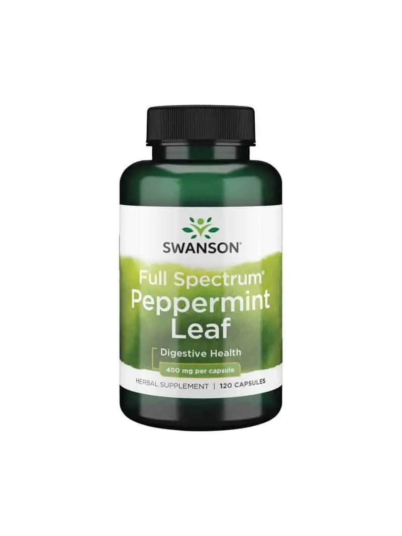 SWANSON Full Spectrum Peppermint Leaf (podpora žalúdka) 120 kapsúl