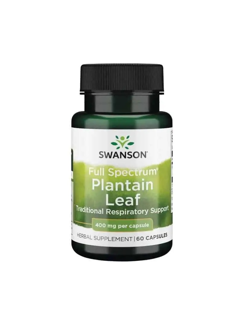 SWANSON skorocel celospektrálny (list) Plantago Major (respiračný) 60 kapsúl