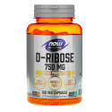 NOW SPORTS D-ribóza 750 mg (D-ribóza, bunková energia) 120 vegetariánskych kapsúl
