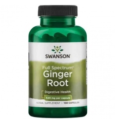 SWANSON Full Spectrum Ginger Root (podpora žalúdka) 100 kapsúl