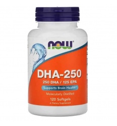 NOW FOODS DHA-250 (podpora zdravia mozgu) 120 mäkkých gélov