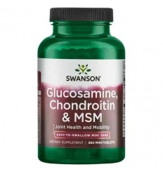 SWANSON Glukozamín, chondroitín a MSM (glukozamín, chondroitín, MSM) 360 mini tabliet