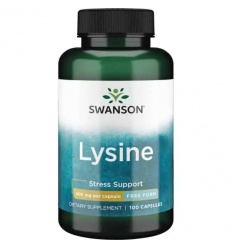 SWANSON L-Lysine 500 mg vo voľnej forme (ochrana proti prúdu) 100 kapsúl