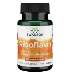 SWANSON Riboflavín Vitamín B-2 (Riboflavín, Vitamín B2) 100 kapsúl