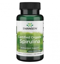 SWANSON Spirulina organická (Spirulina) 180 tabliet