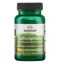 SWANSON Sulforaphane z výťažku z brokolicových klíčkov (podpora pečene, antioxidácia) 60 vegetariánskych kapsúl