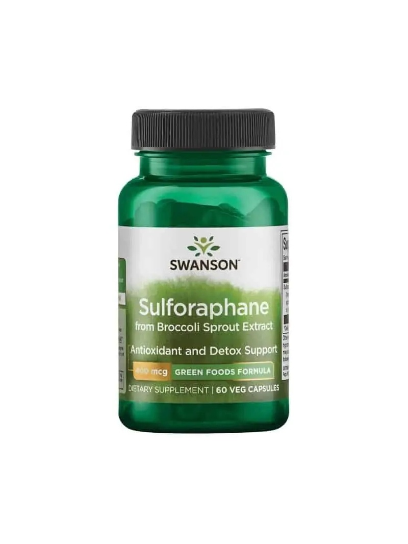 SWANSON Sulforaphane z výťažku z brokolicových klíčkov (podpora pečene, antioxidácia) 60 vegetariánskych kapsúl