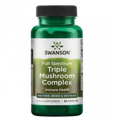 SWANSON Triple Mushroom Complex (Shiitake, Reishi Maitake) 60 kapsúl