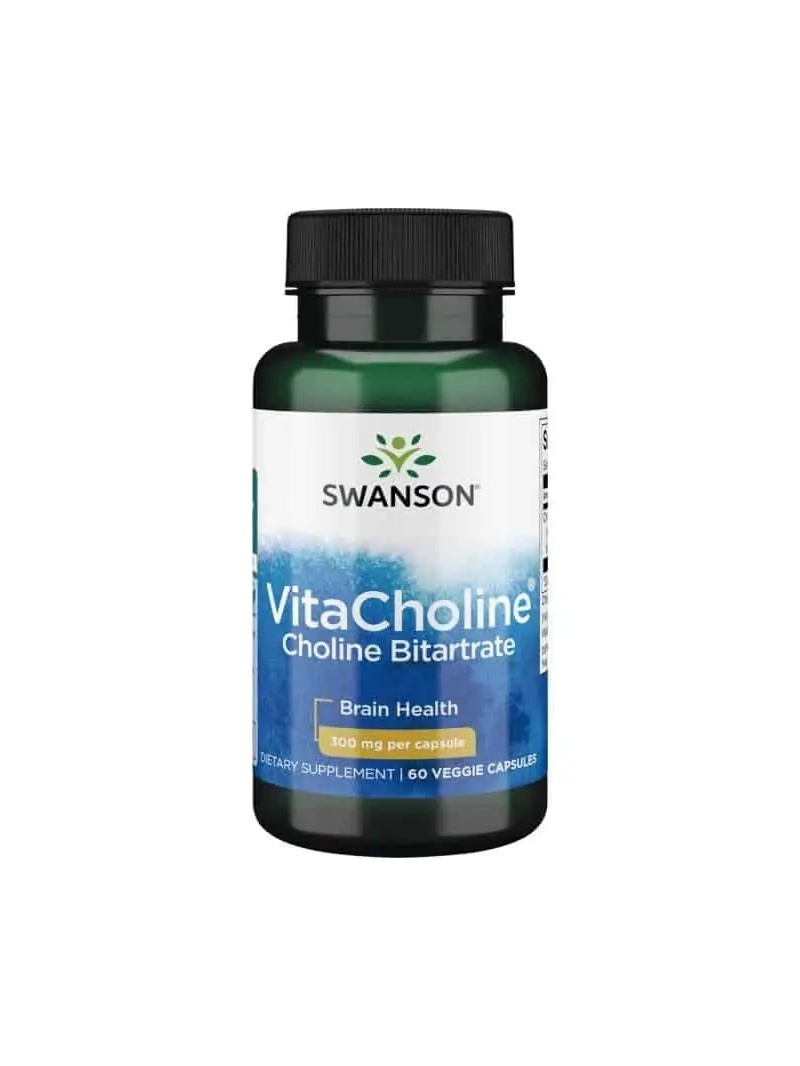 SWANSON VitaCholine cholín bitartrát (cholín) 60 vegetariánskych kapsúl