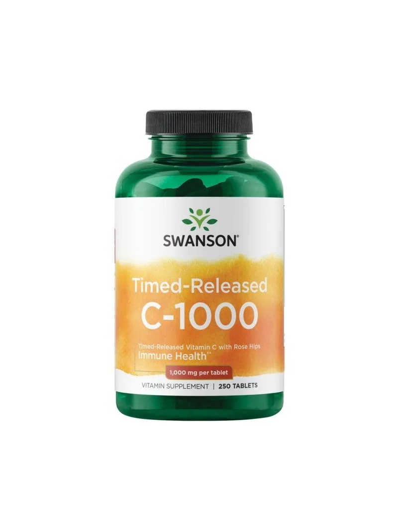 SWANSON Vitamín C s výťažkom zo šípok s časovaným uvoľňovaním 250 tabliet