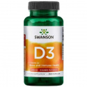SWANSON Vitamín D-3 2000 IU (vitamín D3) 250 kapsúl