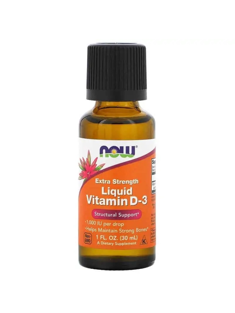 NOW FOODS Vitamín D-3 Liquid 1000IU (vitamín D3) 30ml