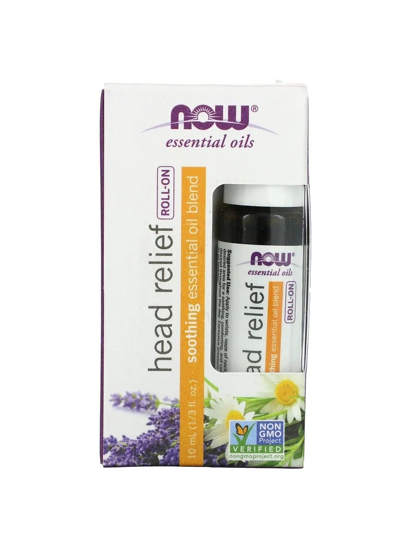 NOW FOODS Roll-On s esenciálnym olejom na úľavu hlavy Roll-On 10 ml