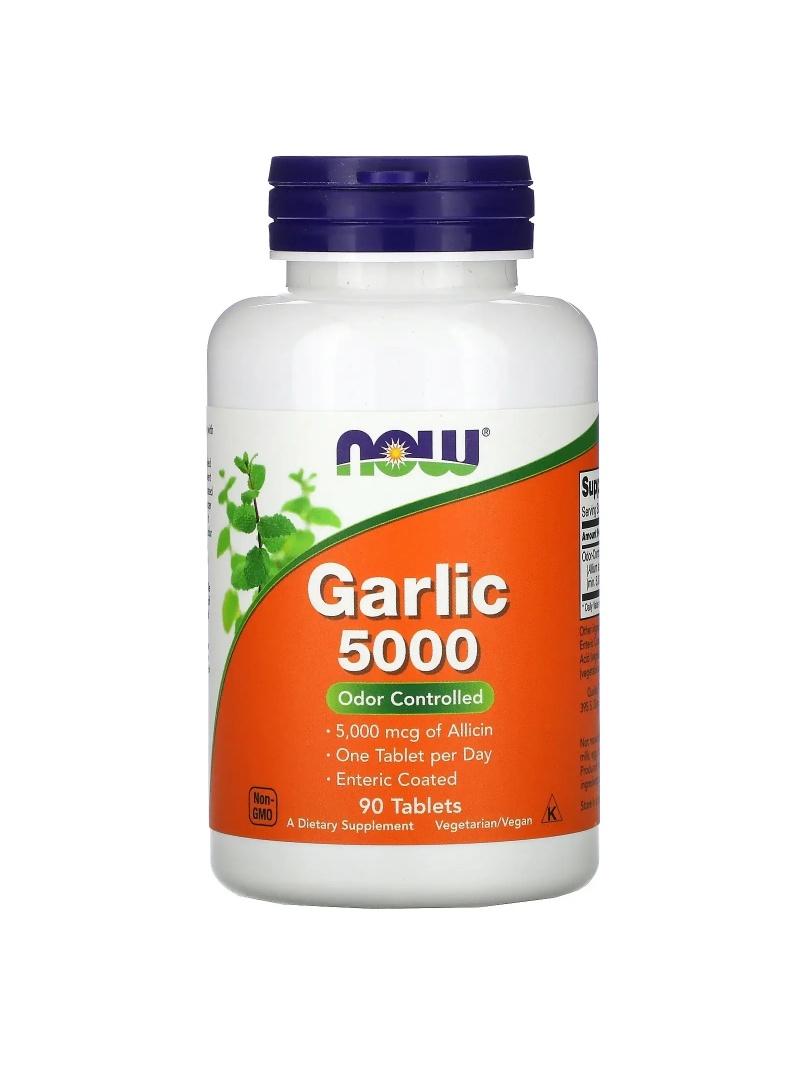NOW FOODS Cesnak 5000 (cesnak) 90 vegetariánskych tabliet
