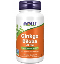 NOW FOODS Ginkgo Biloba 60 mg (Ginkgo) 120 vegetariánskych kapsúl
