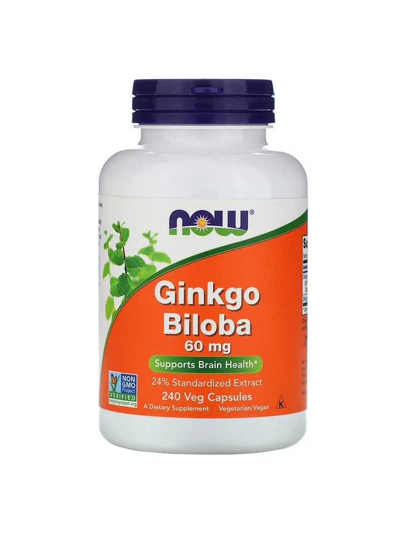 NOW FOODS Ginkgo Biloba 60 mg (Ginkgo) 240 vegetariánskych kapsúl
