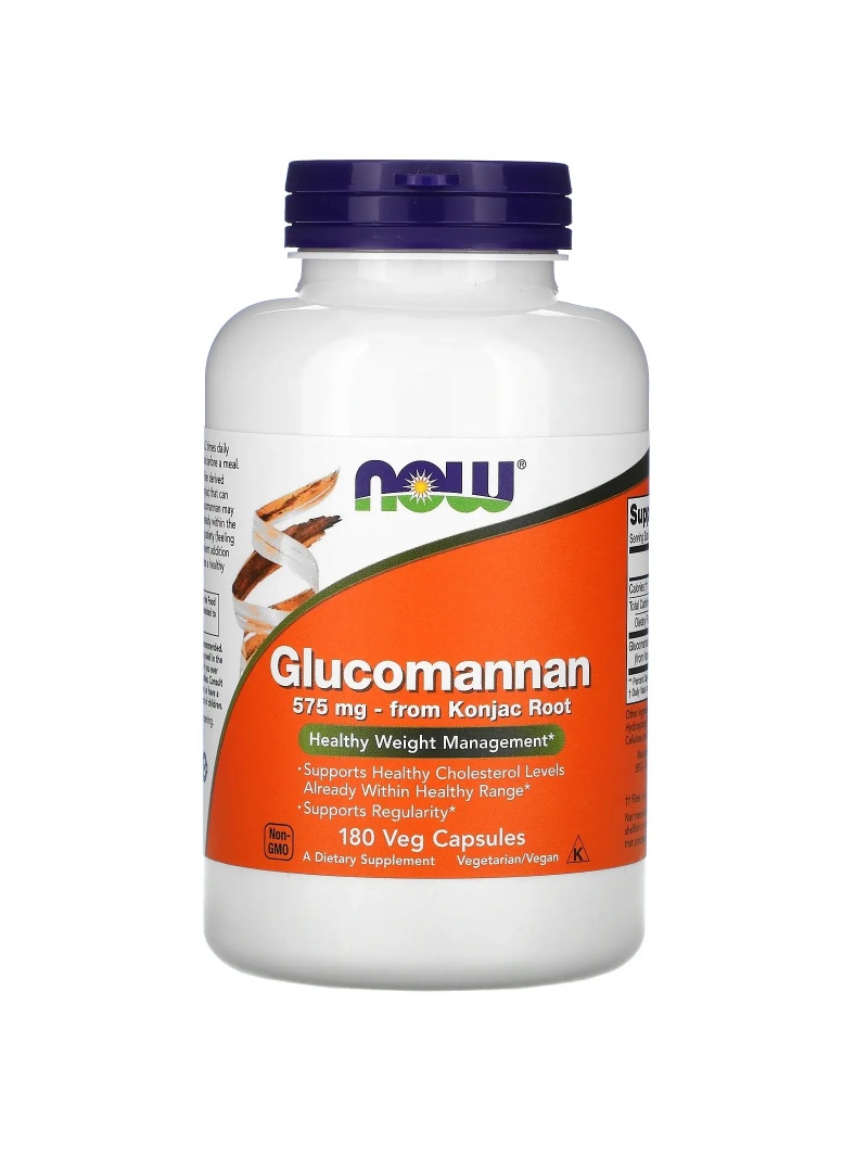 NOW FOODS Glukomannan 575 mg (Glukomannan) 180 vegetariánskych kapsúl
