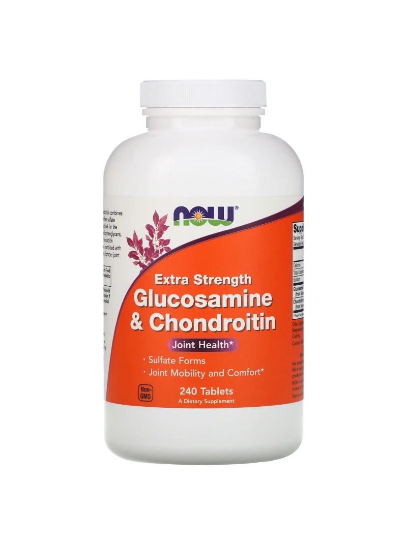NOW FOODS Glukosamín & chondroitín Extra Strength 240 tabliet