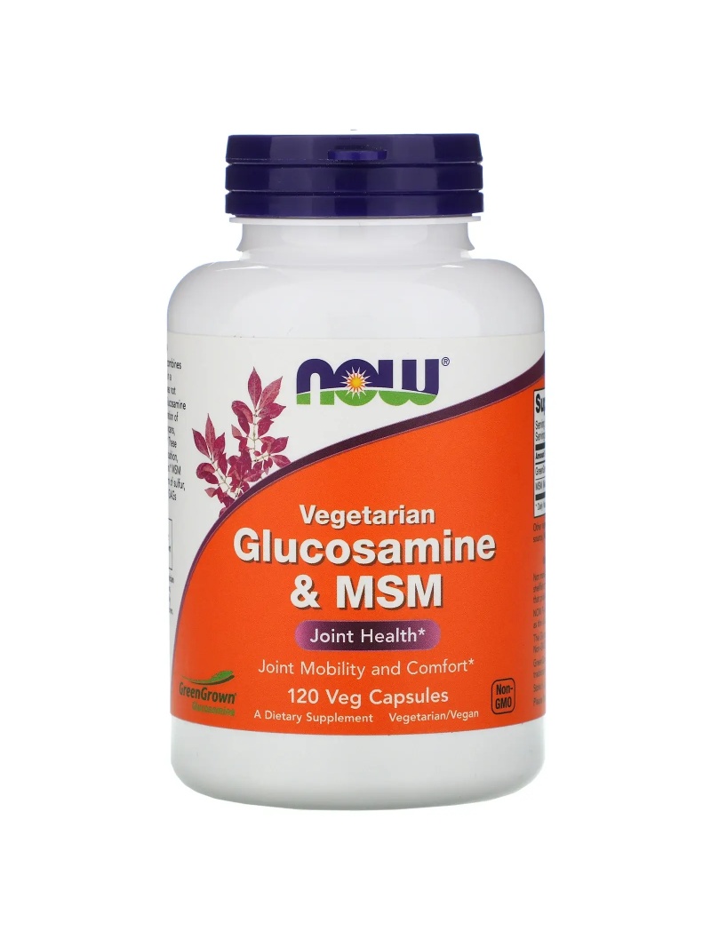 NOW FOODS Vegetariánsky glukosamín & MSM 120 vegetariánskych kapsúl