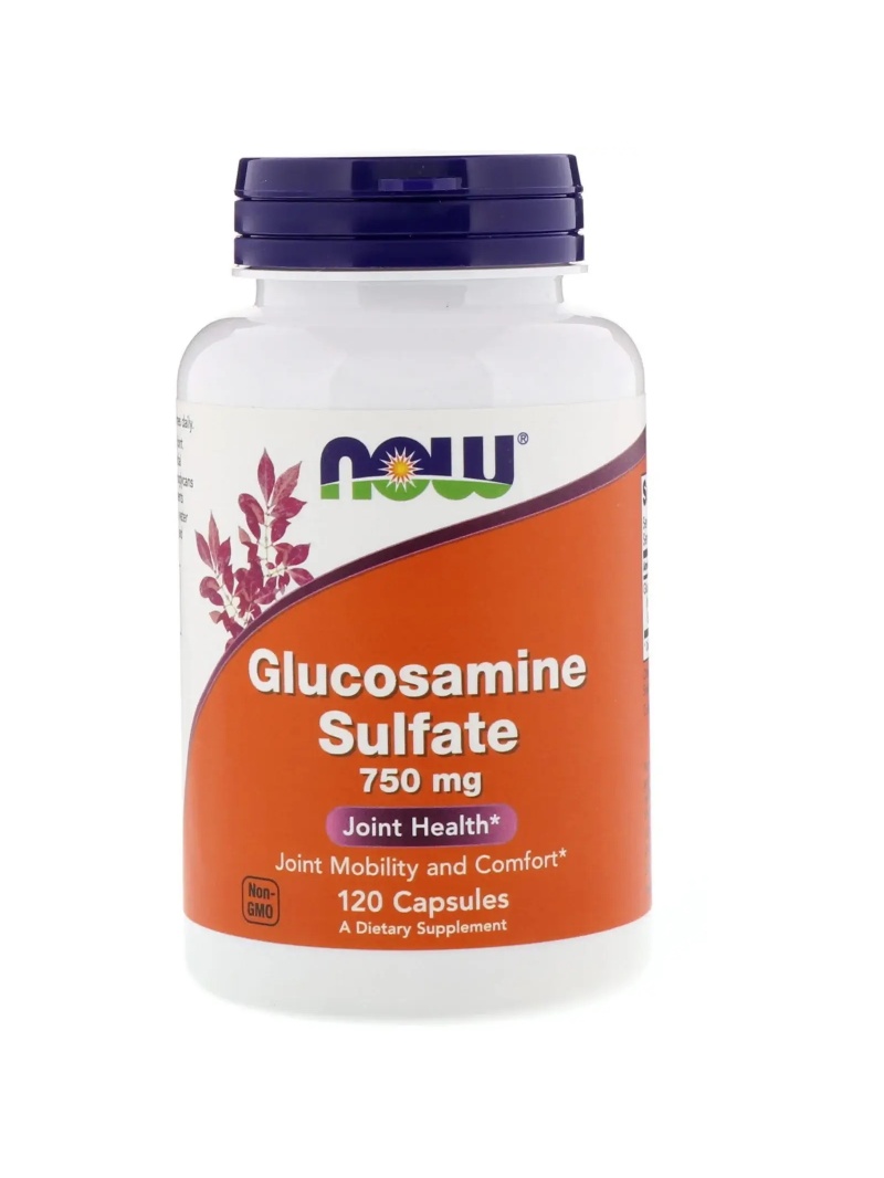 NOW FOODS Glukosamín sulfát 750 mg (glukózamín sulfát, zdravie kĺbov) 120 vegetariánskych kapsúl