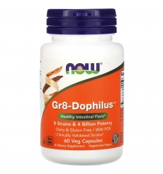 NOW FOODS Gr8-Dophilus (probiotikum, zdravé mikróby) 60 vegetariánskych kapsúl