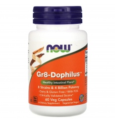 NOW FOODS Gr8-Dophilus (probiotikum, zdravé mikróby) 60 vegetariánskych kapsúl