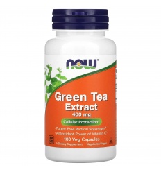 NOW FOODS Extrakt zo zeleného čaju 400 mg (extrakt zo zeleného čaju) 100 vegetariánskych kapsúl
