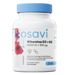 OSAVI Vitamín D3 + K2 2000 IU 60 kapsulí