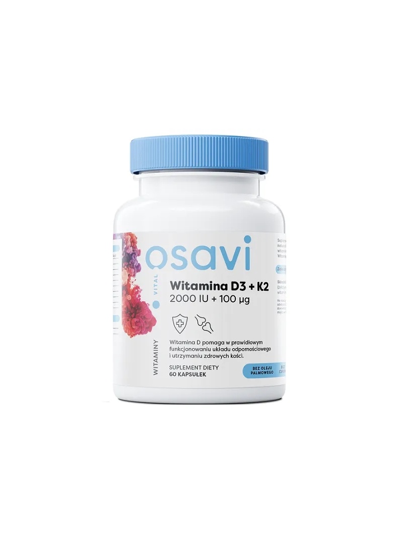 OSAVI Vitamín D3 + K2 2000 IU 60 kapsulí