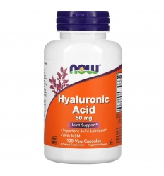 NOW FOODS Kyselina hyalurónová s MSM 50 mg 120 vegetariánskych kapsúl