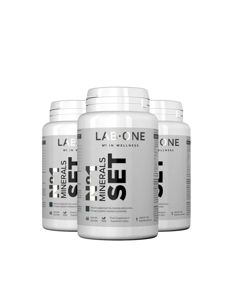 LAB ONE N°1 SADA minerálov 3 x 60 vegánskych kapsúl