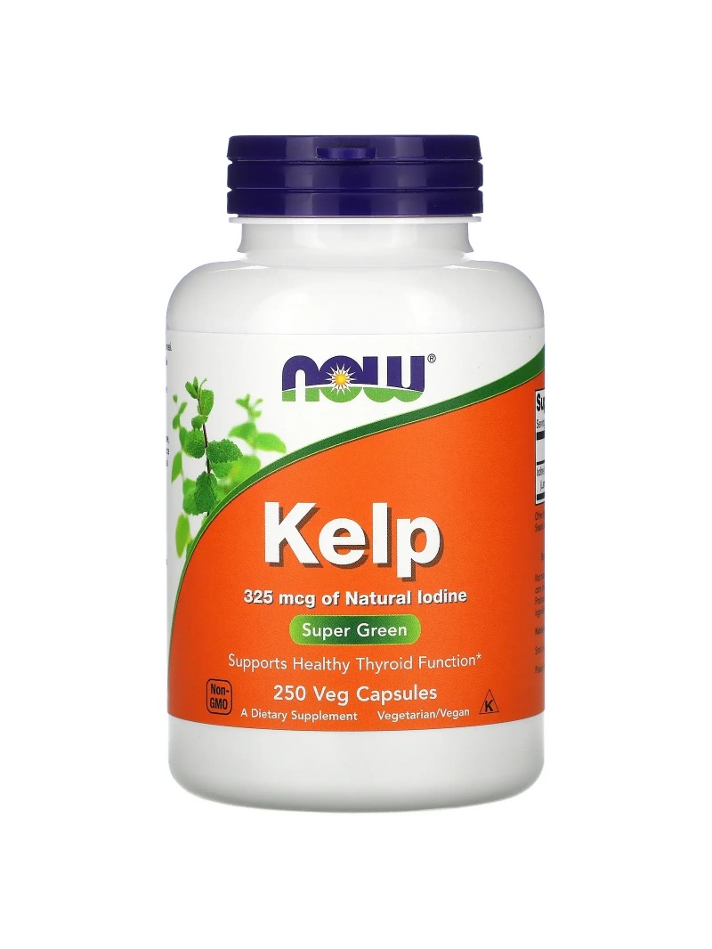 NOW FOODS Kelp 325 mcg (jód, zdravie štítnej žľazy) 250 vegetariánskych kapsúl