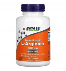 NOW FOODS L-arginín s dvojitou silou 1000 mg (L-arginín) 120 vegetariánskych tabliet