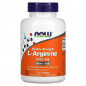 NOW FOODS L-arginín s dvojitou silou 1000 mg (L-arginín) 120 vegetariánskych tabliet