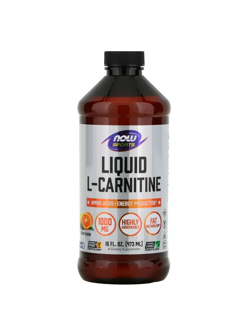NOW SPORTS L-Carnitine Liquid 1000mg 473ml Citrus