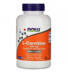 NOW FOODS L-Carnitine 500 mg (L-Carnitine) 180 vegetariánskych kapsúl