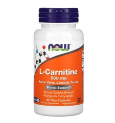 NOW FOODS L-Carnitine 500 mg (L-Carnitine) 60 vegetariánskych kapsúl