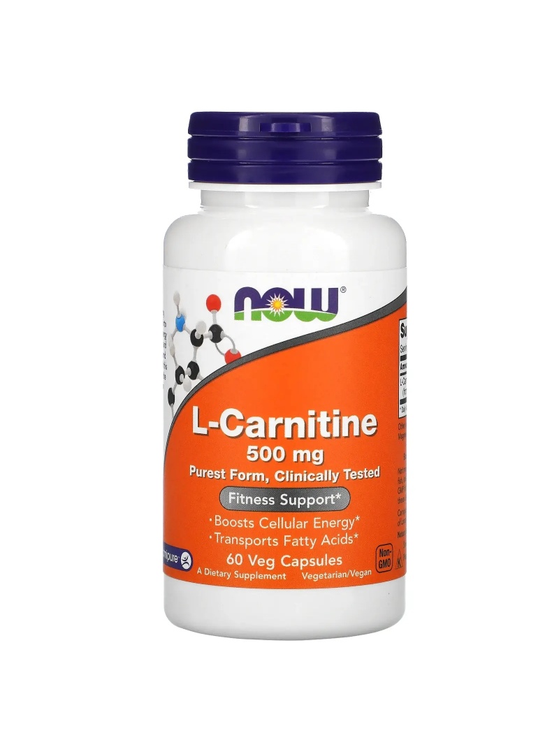 NOW FOODS L-Carnitine 500 mg (L-Carnitine) 60 vegetariánskych kapsúl