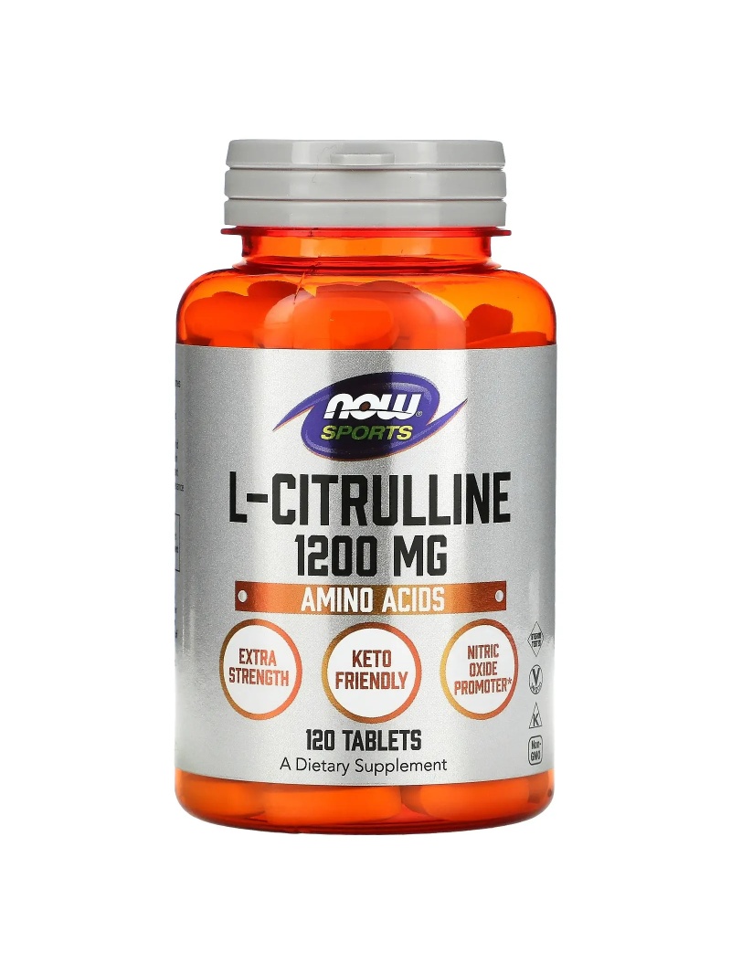 NOW SPORTS L-Citrulín Extra Strength 1200 mg (L-Citrulín) 120 vegánskych tabliet