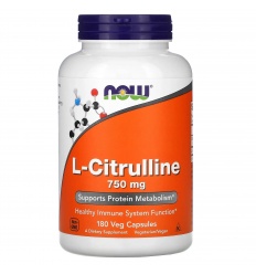 NOW FOODS L-Citrulín 750 mg (L-Citrulín) 180 vegetariánskych kapsúl